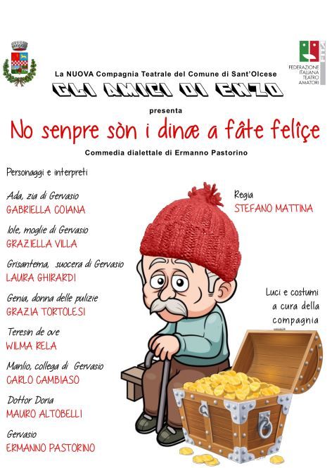 Recco (GE) – 11/02/2023 – Commedia “No senpre sòn i dinae a fate felice”